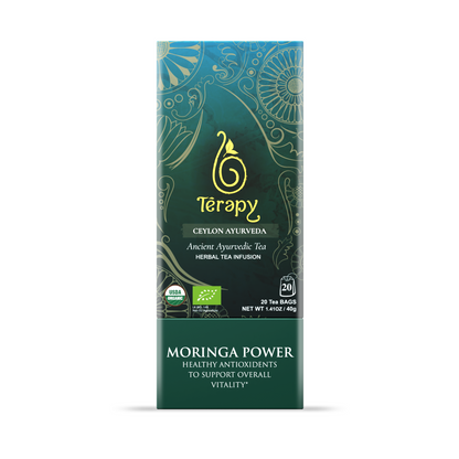 USDA Organic Moringa Power Tea- Nutrient-Rich Ayurveda Herbal Tea For Energy (8628314767681)