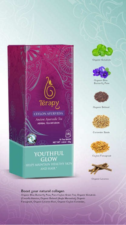 Organic Youthful Glow Tea - Herbal Blend for Radiant Skin & Beauty USA (8628313293121)